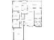 Detailed floor plan showcasing the layout of the home including bedroom and kitchen locations at 7107 Pond View Ct, Spring Hill, FL 34606