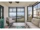 Enclosed lanai offers seating with large windows and lovely water views at 8251 Brent St # 918, Port Richey, FL 34668