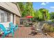 Spacious deck with outdoor seating, perfect for relaxing and enjoying the backyard at 11326 Minnieola Dr, New Port Richey, FL 34654