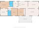 Floor plan showing Primary bedroom, living room, and screened porch layout and dimensions at 11326 Minnieola Dr, New Port Richey, FL 34654