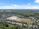 Aerial view of homes situated on a lake in a desirable neighborhood at 1250 Halapa Way, Trinity, FL 34655