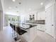 Bright, open kitchen with center island, modern appliances, and adjacent dining area at 2630 Milford Berry Ln, Tampa, FL 33618