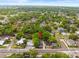 Aerial view of the home featuring mature trees and the surrounding neighborhood and waterway at 4816 N Highland Ave, Tampa, FL 33603