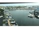 Picturesque view of boats docked at the marina visible from condo at 4939 Floramar Ter # 810, New Port Richey, FL 34652