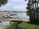 Picturesque waterfront view showcasing the marina and dock with boats and lush tropical landscaping at 4939 Floramar Ter # 810, New Port Richey, FL 34652