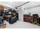 Organized garage with a Craftsman toolbox, overhead door, and ample storage at 5500 Leahy Ln, New Port Richey, FL 34652