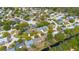Wide aerial view showcasing the community's lush landscape and the surrounding residential areas at 8705 Village Mill Row, Hudson, FL 34667
