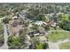 Aerial view showcasing community amenities including tennis courts, pool, and golf course at 12505 Dearborn Dr # C, Hudson, FL 34667