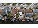 This shows an aerial view of the neighborhood with waterfront homes and boat docks at 12801 5Th Isle, Hudson, FL 34667