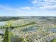 Expansive aerial view of a Primary-planned community featuring ponds and lush landscaping at 30639 Summer Sun Loop, Wesley Chapel, FL 33545