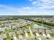 Beautiful aerial view of a suburban neighborhood with ponds and lush landscaping on a sunny day at 30639 Summer Sun Loop, Wesley Chapel, FL 33545