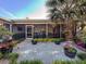 The outdoor space features a patio, lush landscaping, and mature trees creating a peaceful oasis at 3142 Crenshaw Ct, New Port Richey, FL 34655