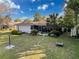Enjoy this lush backyard featuring a screened lanai and mature tropical landscaping at 3142 Crenshaw Ct, New Port Richey, FL 34655