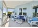 Relaxing patio area with comfortable seating, perfect for enjoying waterfront views at 3215 Hibiscus Dr, Hernando Beach, FL 34607