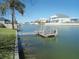 Waterfront property with a private wooden dock overlooking the calm canal at 4009 Triggerfish Dr, Hernando Beach, FL 34607