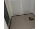 Shower area in need of repairs, with tiled flooring ready for renovation at 4557 Garnet Dr # 102, New Port Richey, FL 34652