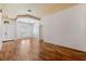 Open concept living area featuring light and bright with wood floors and modern finishes at 7925 Calindra Ct, Trinity, FL 34655