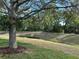 Scenic backyard view with lush greenery and a serene pond at 9348 Villa Entrada, New Port Richey, FL 34655