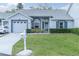 Charming single-story home featuring well-manicured lawn and attached one-car garage at 9348 Villa Entrada, New Port Richey, FL 34655