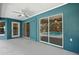 The covered patio has easy access to the kitchen and pool at 11379 Flower Ave, Weeki Wachee, FL 34613