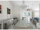 Elegant dining room with decorative lighting and stylish buffet at 1156 Battersea Ave, Spring Hill, FL 34609