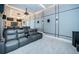 Luxurious home theater featuring reclining seats and speakers for immersive viewing enjoyment at 18725 Jiretz Rd, Odessa, FL 33556