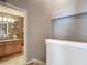 View of bathroom from the second floor at 6821 Breezy Palm Dr, Riverview, FL 33578