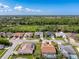 Neighborhood aerial view showcasing the homes and the mature landscaping around the community at 8606 Coral Creek Loop, Hudson, FL 34667