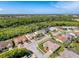 Drone view showing the home's location within the neighborhood and surrounding community at 8606 Coral Creek Loop, Hudson, FL 34667