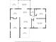 Floor plan exhibiting the layout including the Kitchen, Bedrooms, Living Room and Porch at 13700 Allyn Dr, Hudson, FL 34667