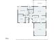 Floor plan showing the layout of the house, including the primary bedroom, living room, kitchen, and garage at 15635 Bertram Dr, Hudson, FL 34667