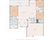Detailed floor plan showcasing the layout of the house, including the primary bedroom, living room, and kitchen at 19879 Tattnall Way, Brooksville, FL 34601