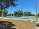 Community tennis court with updated surface, lighting and perimeter fencing at 4503 Sheffield Rd, Land O Lakes, FL 34639