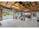 Spacious garage with an open door, providing ample room for storage and various projects at 4573 Ontario Dr, New Port Richey, FL 34652