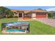 Charming single-story home with a well-manicured lawn and a screened in pool and lanai at 5411 Wellfield Rd, New Port Richey, FL 34655