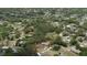An aerial image of the property and the neighborhood within the red boundary line at 6516 Hillview Rd, Spring Hill, FL 34606