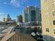 Nice aerial view featuring the cityscape, boats, and bridge, creating a scenic waterfront ambiance at 700 S Harbour Island Blvd # 413, Tampa, FL 33602
