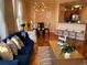 Open-concept living area featuring hardwood floors and modern lighting at 700 S Harbour Island Blvd # 413, Tampa, FL 33602
