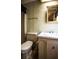 Bathroom featuring a shower, toilet, and sink with a classic design, ideal for relaxation at 846 Oakwood Dr, Tarpon Springs, FL 34689