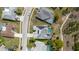 An aerial view of the property and its boundaries at 9301 Tournament Dr, Hudson, FL 34667