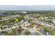 Aerial view of a residential neighborhood showcasing tree-lined streets and well-maintained homes at 9301 Tournament Dr, Hudson, FL 34667