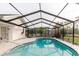 An inviting screened-in pool and deck area perfect for outdoor entertaining at 9301 Tournament Dr, Hudson, FL 34667