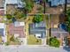 Bird's eye view of the property and its surroundings, highlighting the residential layout at 9316 Whitman Ln, Port Richey, FL 34668