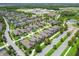 Aerial view of the neighborhood showcasing its well-planned layout, trees and landscaping at 12272 Rangeland Blvd, Odessa, FL 33556