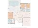 Detailed floor plan showcasing the layout of the home, including bedrooms, bathrooms, kitchen, and living spaces at 1280 Thornton Ct, Spring Hill, FL 34608