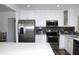 Stylish kitchen featuring stainless steel appliances and sleek white cabinets at 1540 Lime St, Clearwater, FL 33756