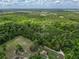 Aerial view of property with mature trees and green pasture and land around the location at 18308 Valor Path, Brooksville, FL 34604
