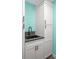 Laundry area with sink, cabinet storage, and modern fixtures provides convenience and organization at 3362 Minnow Creek Dr, Hernando Beach, FL 34607