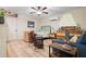 Comfortable studio apartment with bed, sitting area, dresser and modern decor at 417 Inness Dr, Tarpon Springs, FL 34689
