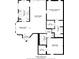 Detailed floor plan showing the layout of the home with dimensions of rooms and walk-in closets at 4836 Alamo Ct, New Port Richey, FL 34655